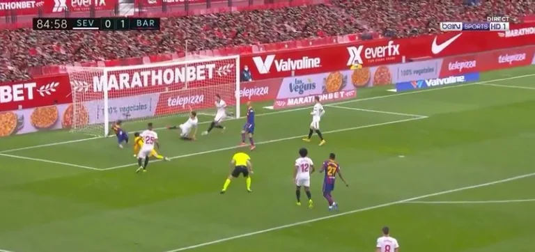 Invulnerable mess almost goes into Seville's net