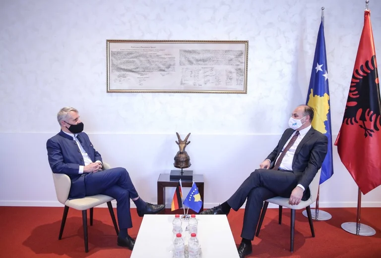 Hoxhaj meets Germany's ambassador, tells him what he wants to be engaged in. PDK