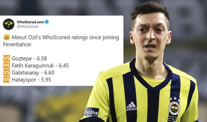 Le rêve d'Ozil de la mort de Fener brillant, sa performance a été appréciée avec ces notes