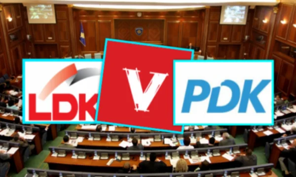 Vjosa Osmani, Avdullah Hoti und Enver Hoxhaj in Elez Han