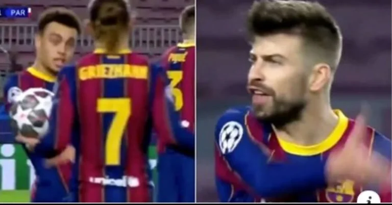 Pique et Greezmann ont été impliqués dans un débat tendu hier soir contre le PSG