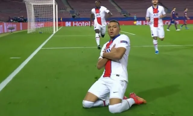 Crazy goal, Mbppe evens everything in Camp Nou