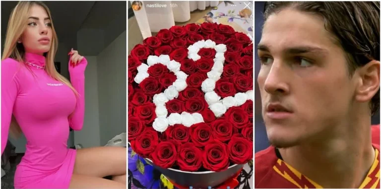 La Saint - Valentin dans les rues de Rome, un footballeur bien connu commence son romantisme avec la beauté nazie