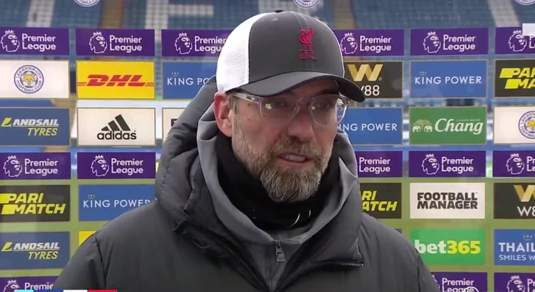 Jurgen Klopp appeared absolutely destroyed in the interview after the 3-1 loss by Leicester today