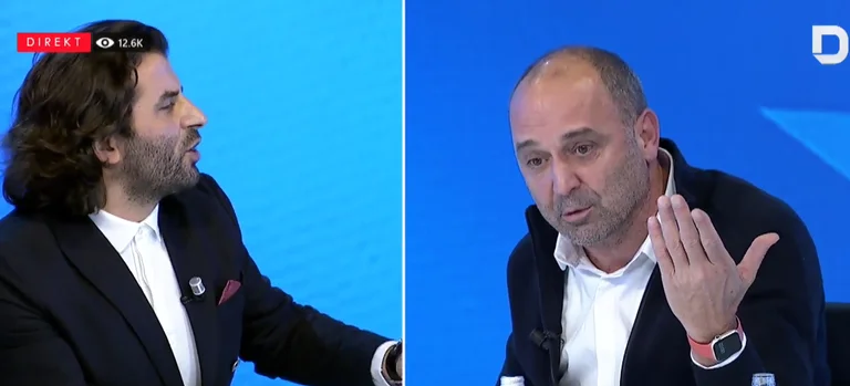 Il y a un débat. Kraki l'insulte, Gashi : Le gros qui bat est plus poli que toi.