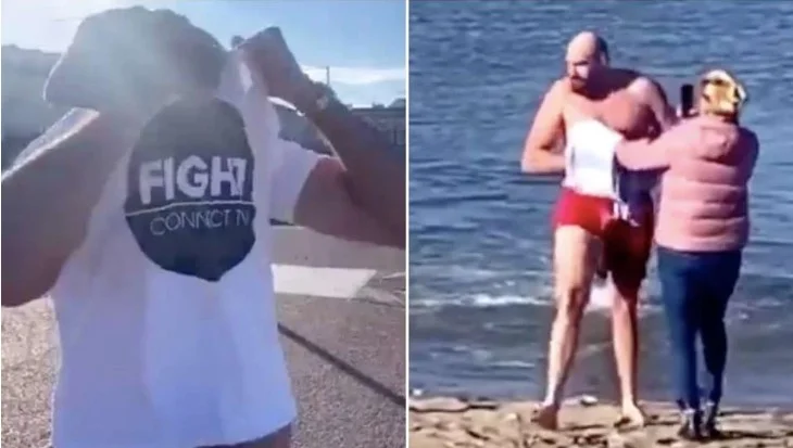 Les fans de boxe s'inquiètent de la physique de Tyson Fury avant le Mexique avec Anthony Joshua.