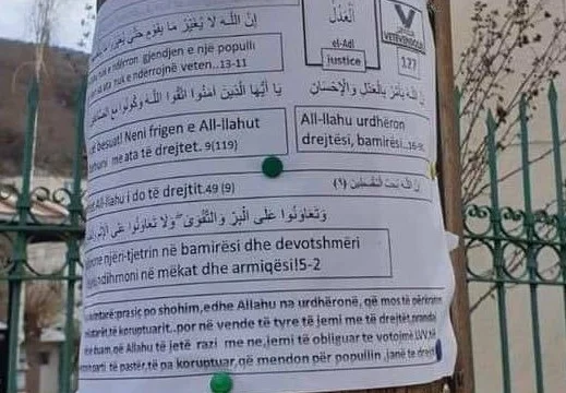 SKANDAL: Posters in Arabic looking for VV votes