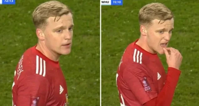 He replaced it with Bruno Fernandes, Van De Beek took it worse than he thought he might almost cry