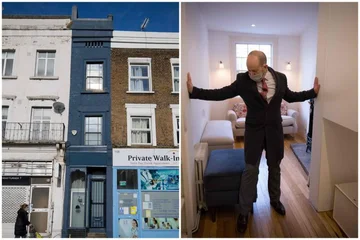 It appears from within the narrowest house in London that will be sold for $1.3 million