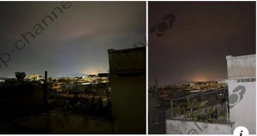 The moment of a powerful explosion in Athens that <x0yti” in the capital