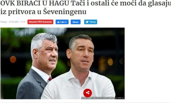 Serbische Medien kümmern sich um Thaci, ehemalige KLA-Kämpfer in Den Haag, deshalb