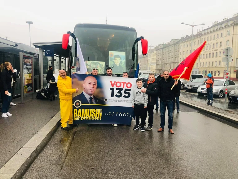 Tens of buses from the diaspora leave to support Ramush Haradinaj for president