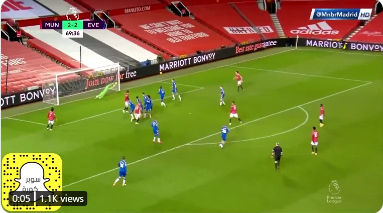 Man United éverton: Le spectacle continue, et le cinquième but est marqué