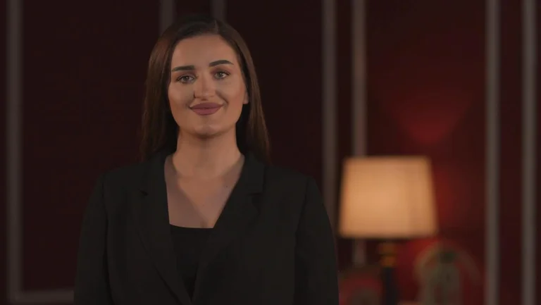 MP candidate Adelina Grainca with a video message for women's support