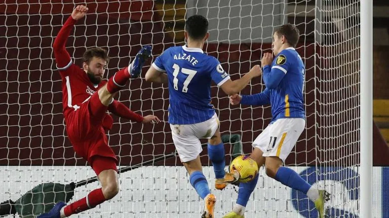 Liverpool è scioccato da Brighton tra l'Inghilterra