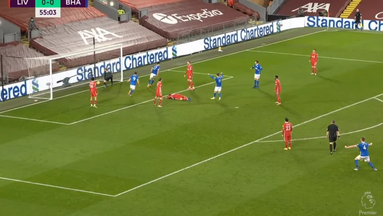 Brighton sacude Liverpool entre Inglaterra