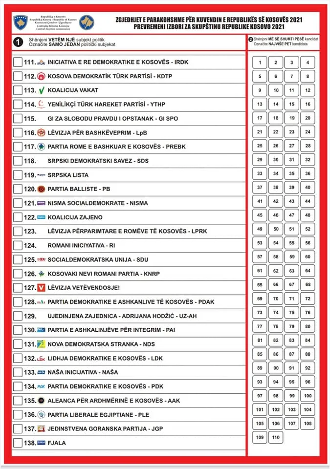 Here's what the ballot will look like in February 14th elections.
