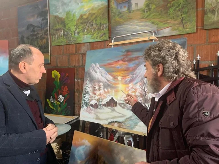 Shala i PDK visits the assassination of painter Nazmi Heta: Drenas is lucky to have such a painter