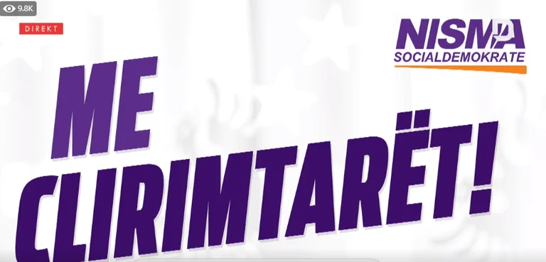 Slogani i Nismës Socialdemokrate për zgjedhjet e 14 shkurtit: ME ÇLIRIMTARËT!