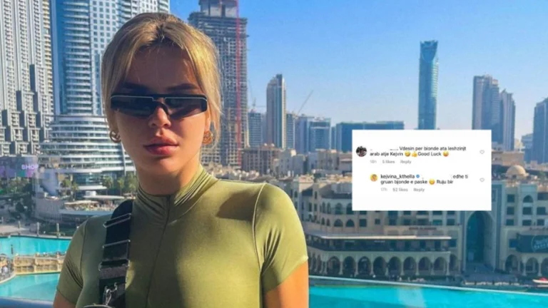 “Vdesin arabët për bjondina”, Kejvina Kthella nuk heziton t’i përgjigjet ndjekësit