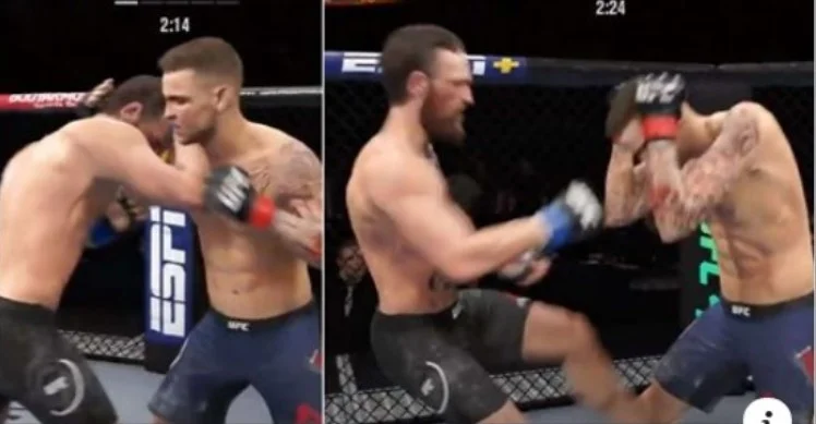 The simulation of the Conor McGregor war against Dustin Poirier ends brutally