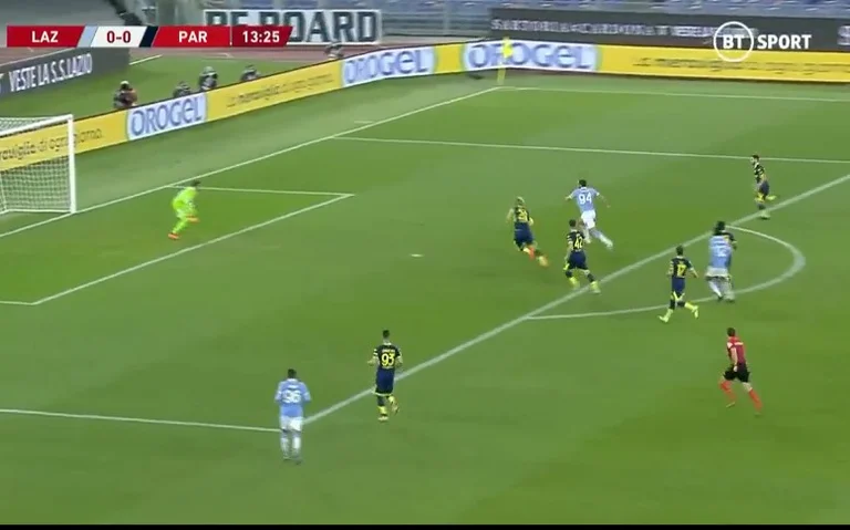 Murrick was on fire for Lazio last night: Except for the goal that was not counted, he hit the perpendicular pole.