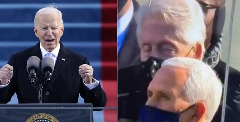 Quando tutti ascoltavano con fermezza, Bill Clinton “drem” durante il discorso di Joe Biden