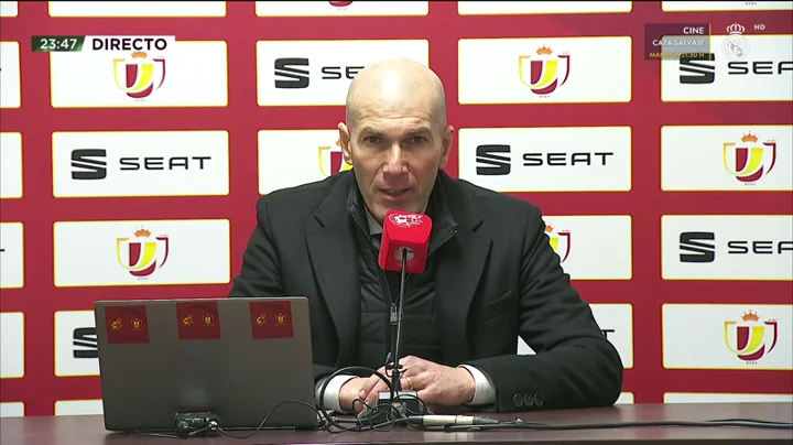 Zidane après la perte d'hier soir: Pas de honte...