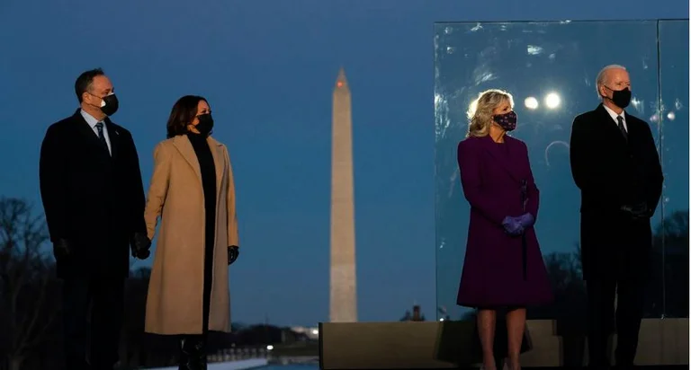 On the eve of inauguration, President Biden honours the victims of Coronavirus