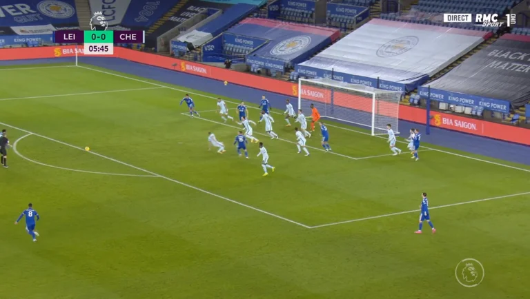 Leicester schüttelt Chelsea, jemand tosses Mendy's Kompass mit diesem langen Kick