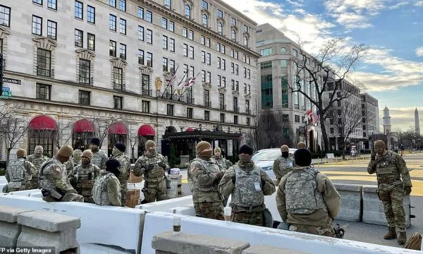Two national guards leave the Biden inauguration, their connection revealed