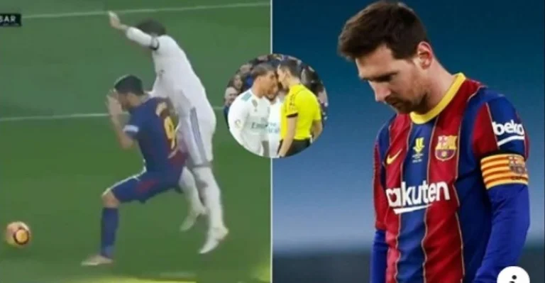 Il clip di Ramos brutalmente colpire Suarez è diventato virale dal momento che Messy è stato disapprovato per intervento simile