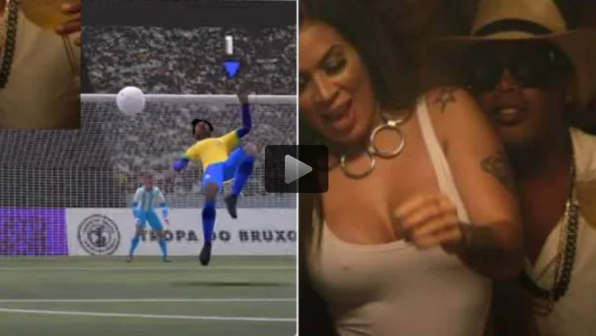 Ronaldinho fait partie du clip à moitié nu féminin
