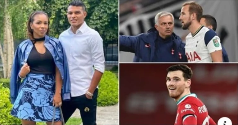 Étrange: L'épouse de Theago Silva a vivement critiqué Tottenham et Andy Robertson