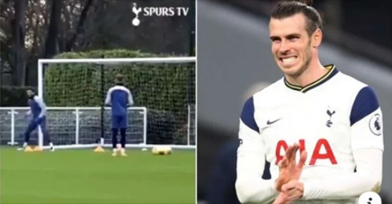 Les micros ont attrapé Jose Mourinho se moquer brutalement de Gareth Balen dans l'entraînement de Tottenham.