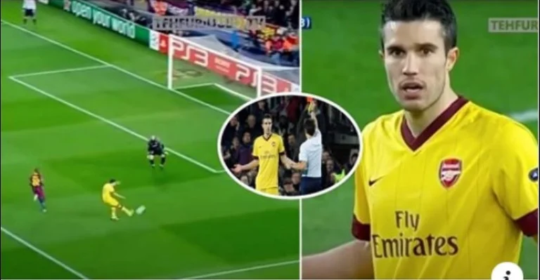 Robin van Percy's red card against Barcelona remains one of the worst decisions ever