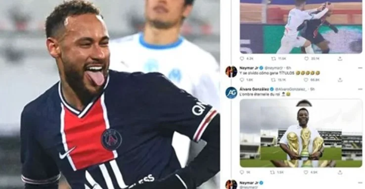 Neymar greift den französischen Verteidiger auf Twitter an. Ich habe dich berühmt gemacht.