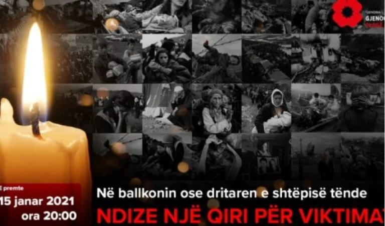 Allumer des bougies le 15 janvier en commémoration des victimes du génocide du Kosovo