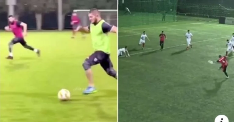 Rare: Khab montre sa vitesse pendant le match de football avec Clarkence Sedorf