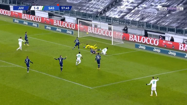 Sasuolo-Juventus: Two goals short play in a few minutes