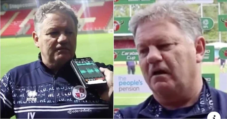 The coach of the amateur team that humiliated Leeds today gives some of the weirdest interviews we've ever seen.