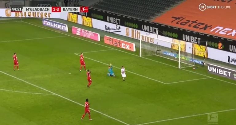 Monkeygladbach shock Bayern: Desde el 2-0, acaba de igualar 2-2 a una protección terrible de los bavarres.