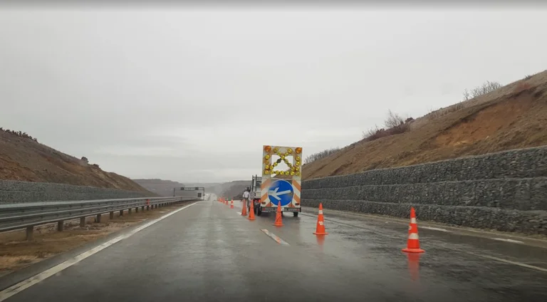 Land slides on Vermica-Gjurgica auto after rainfall