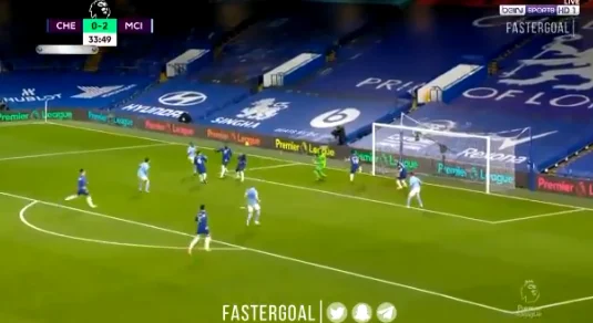 Chelsea's too weak for the citizens, they get the next goal, they bomb De Bruyne this time.