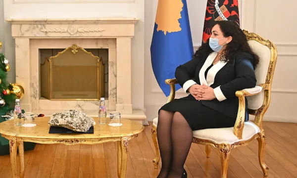 Vjosa Osmani returns presidency to party headquarters