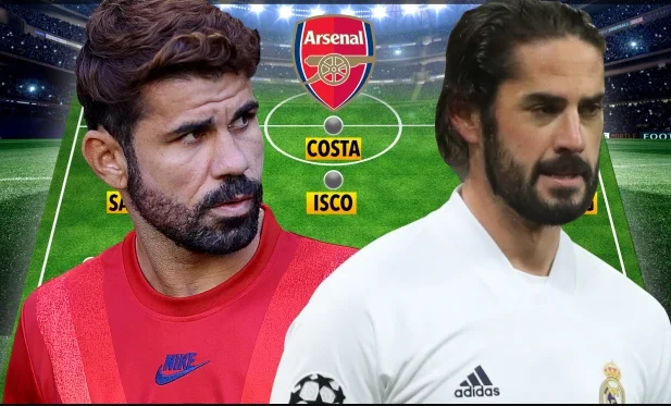 The formation of the Arsenal with Costa, Iscon and Jordan is just scary.