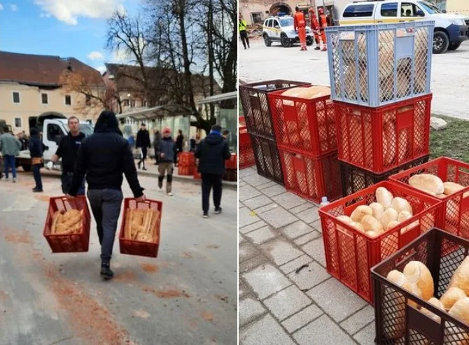Kosovar distributes free bread for affected by terrible earthquake in Croatia