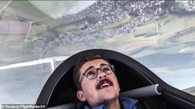The pilot flies in the shape of a syringe over Germany to celebrate the beginning of antiConvidian vaccine across Europe
