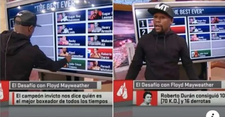 Floyd Mayweather listed the five best boxers in history, placed Muhammad Ali in the last place