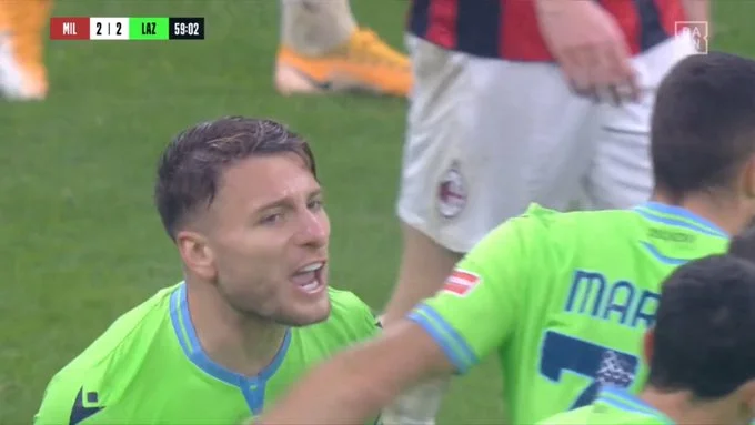 Immobile comunactually with the Serb equals the outcome of Milan